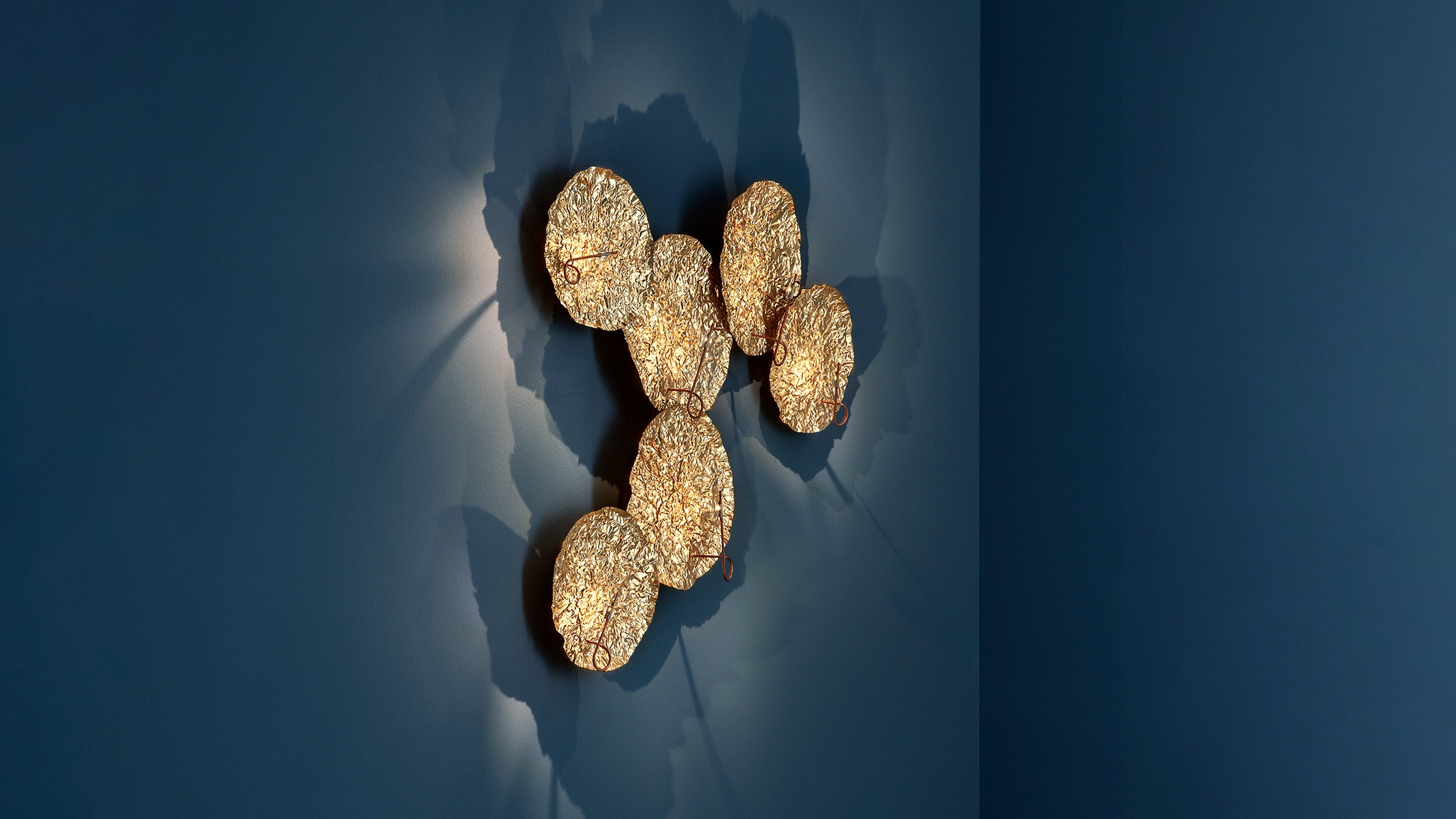 Desktop / Gold Moon Wall Lamp by Catellani & Smith