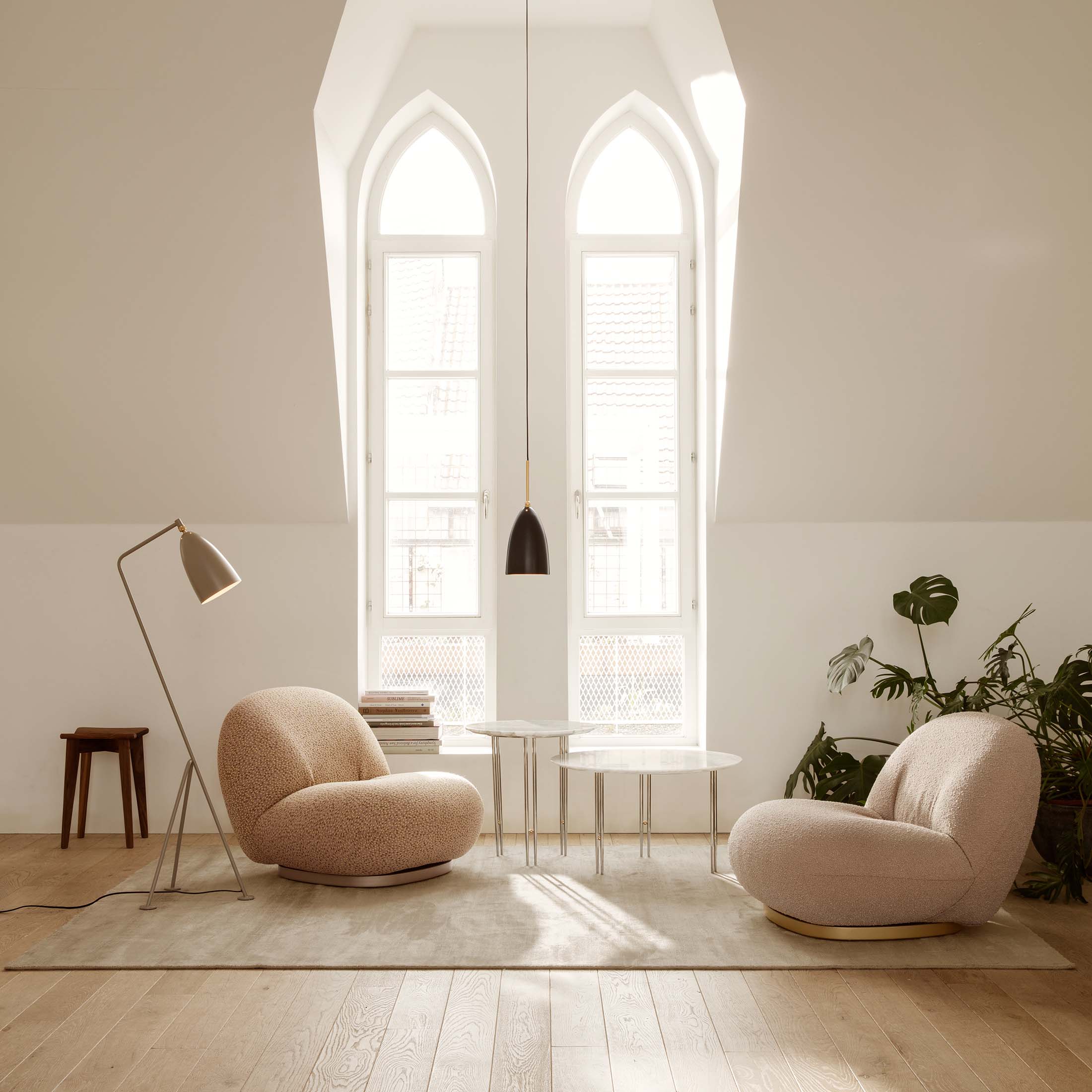 Black Semi Matt / Mobile / Gräshoppa Pendant Lamp, designed by Greta M. Grossman and made by Gubi