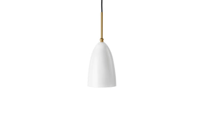 Alabaster White Glossy / Desktop / Gräshoppa Pendant Lamp, designed by Greta M. Grossman and made by Gubi