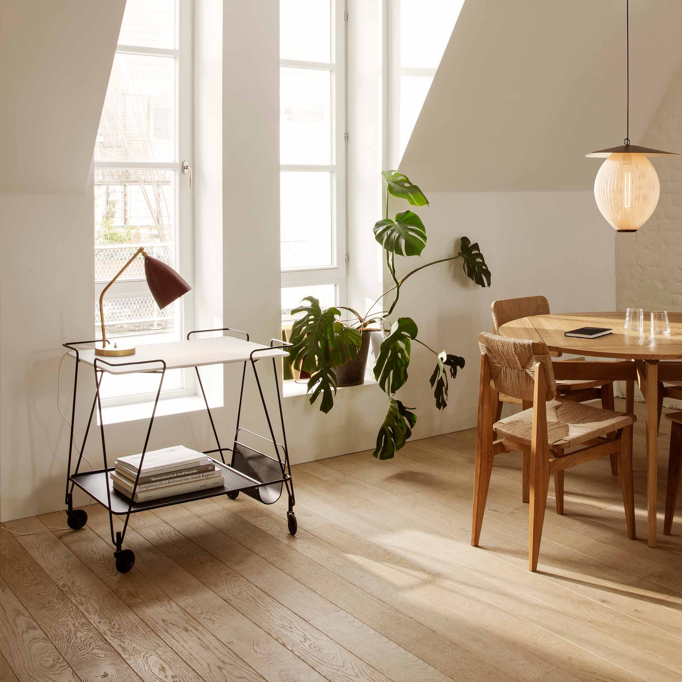 Black Semi Matt / Mobile / Gräshoppa Table Lamp, designed by Greta M. Grossman and made by Gubi