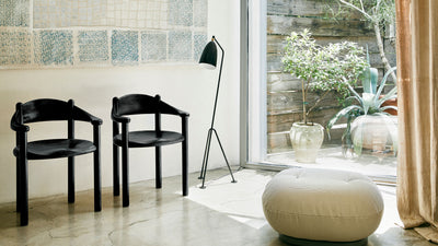 Black Semi Matt / Desktop / Gräshoppa Floor Lamp, designed by Greta M. Grossman and made by Gubi