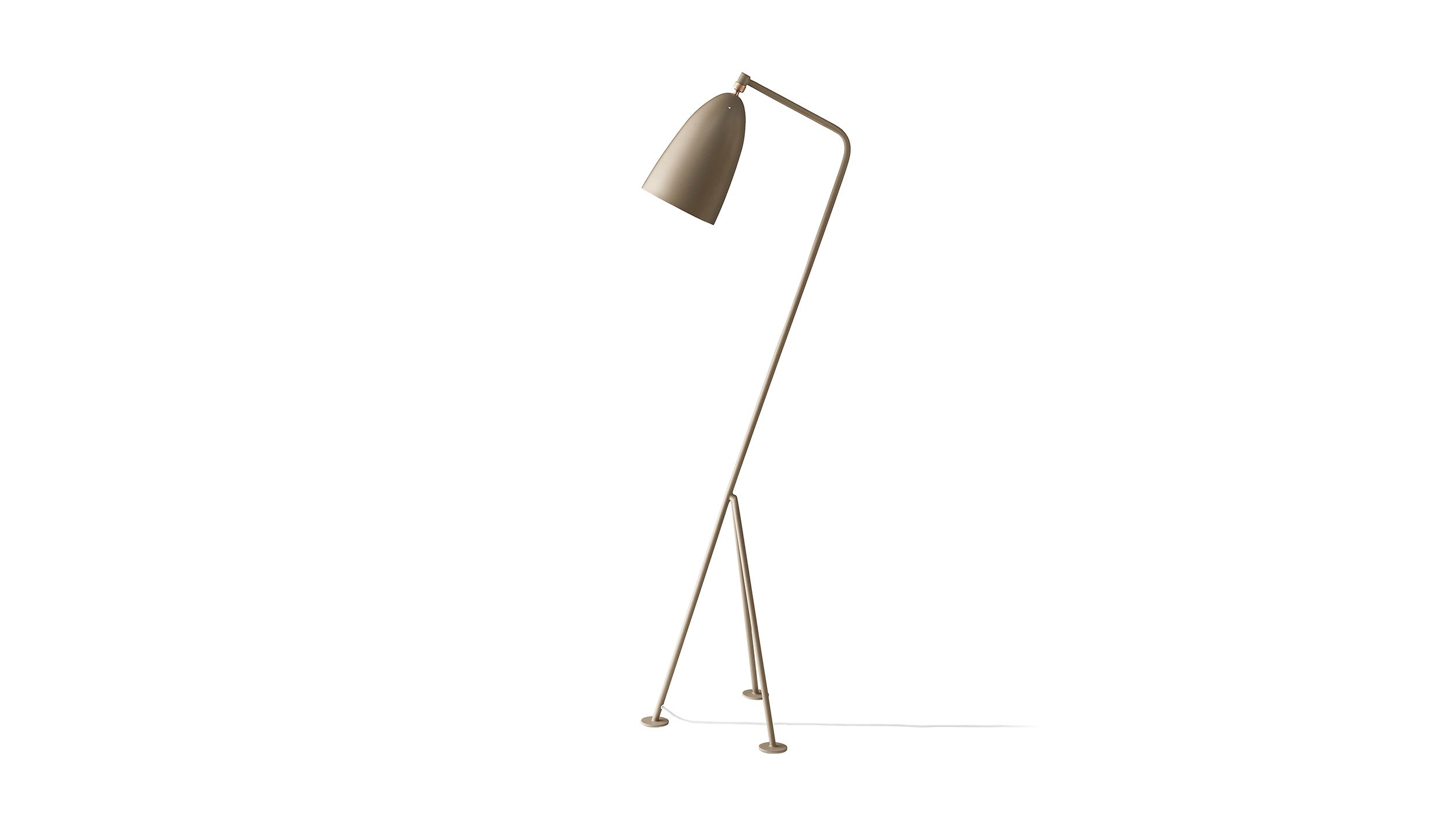 Warm Grey Semi Matt / Desktop / Gräshoppa Floor Lamp, designed by Greta M. Grossman and made by Gubi