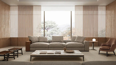 Desktop / Groundpiece Sofa Composition, designed by Antonio Citterio for Flexform