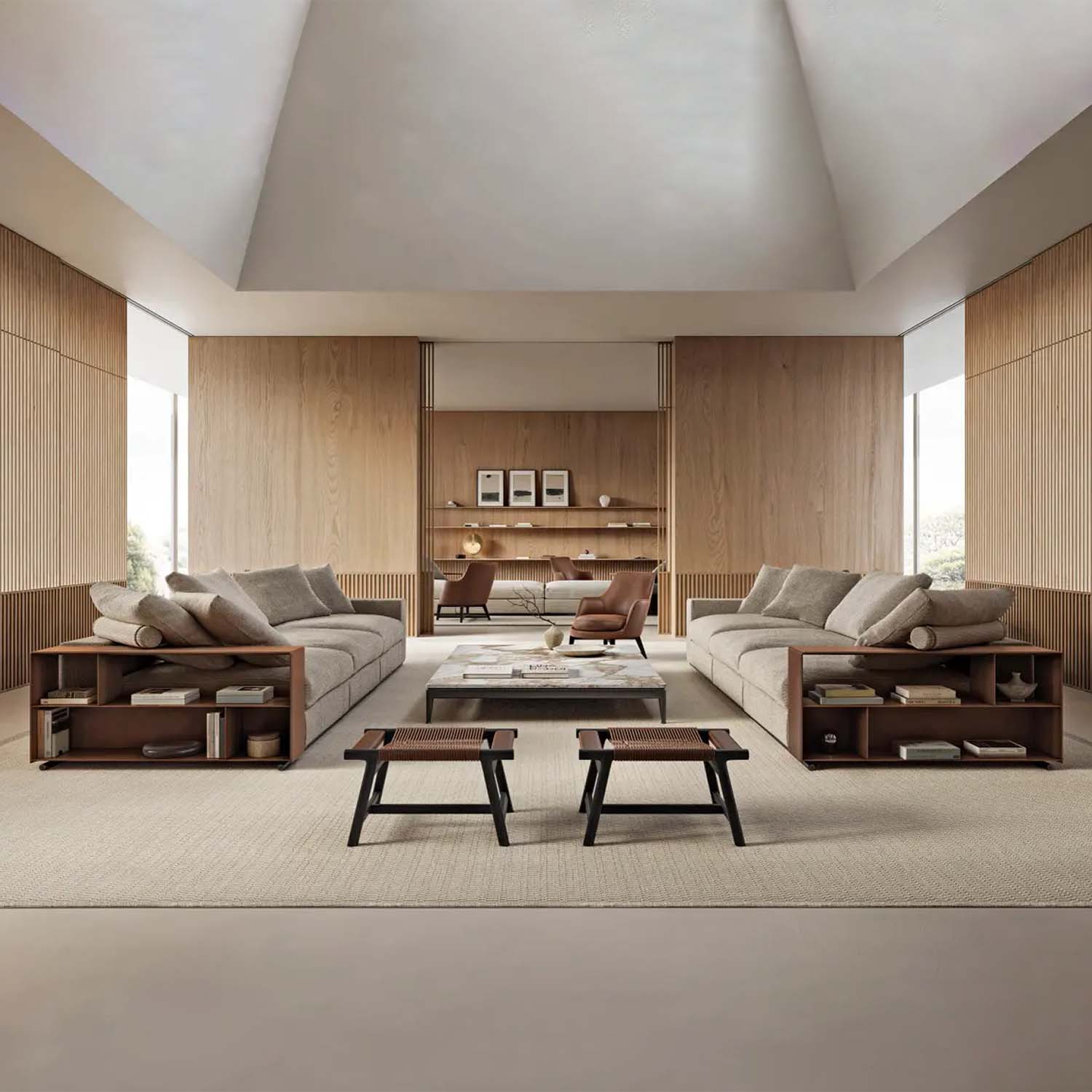 Mobile / Groundpiece Sofa Composition, designed by Antonio Citterio for Flexform