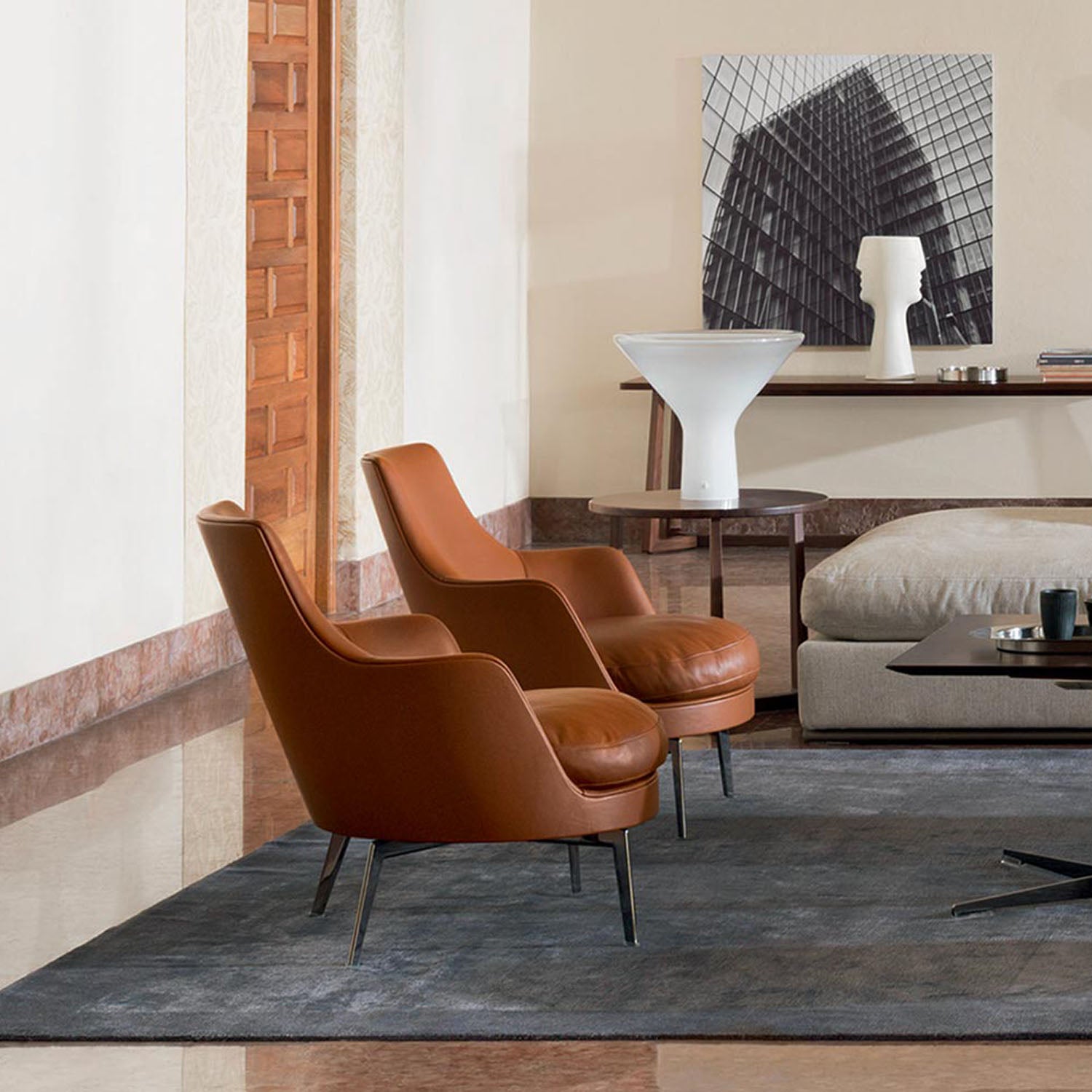Mobile / Guscio Armchair, designed by Antonio Citterio for Flexform
