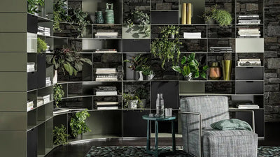 Desktop / Infinity Bookshelf, designed by Antonio Citterio for Flexform