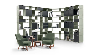 Desktop / Infinity Bookshelf, designed by Antonio Citterio for Flexform