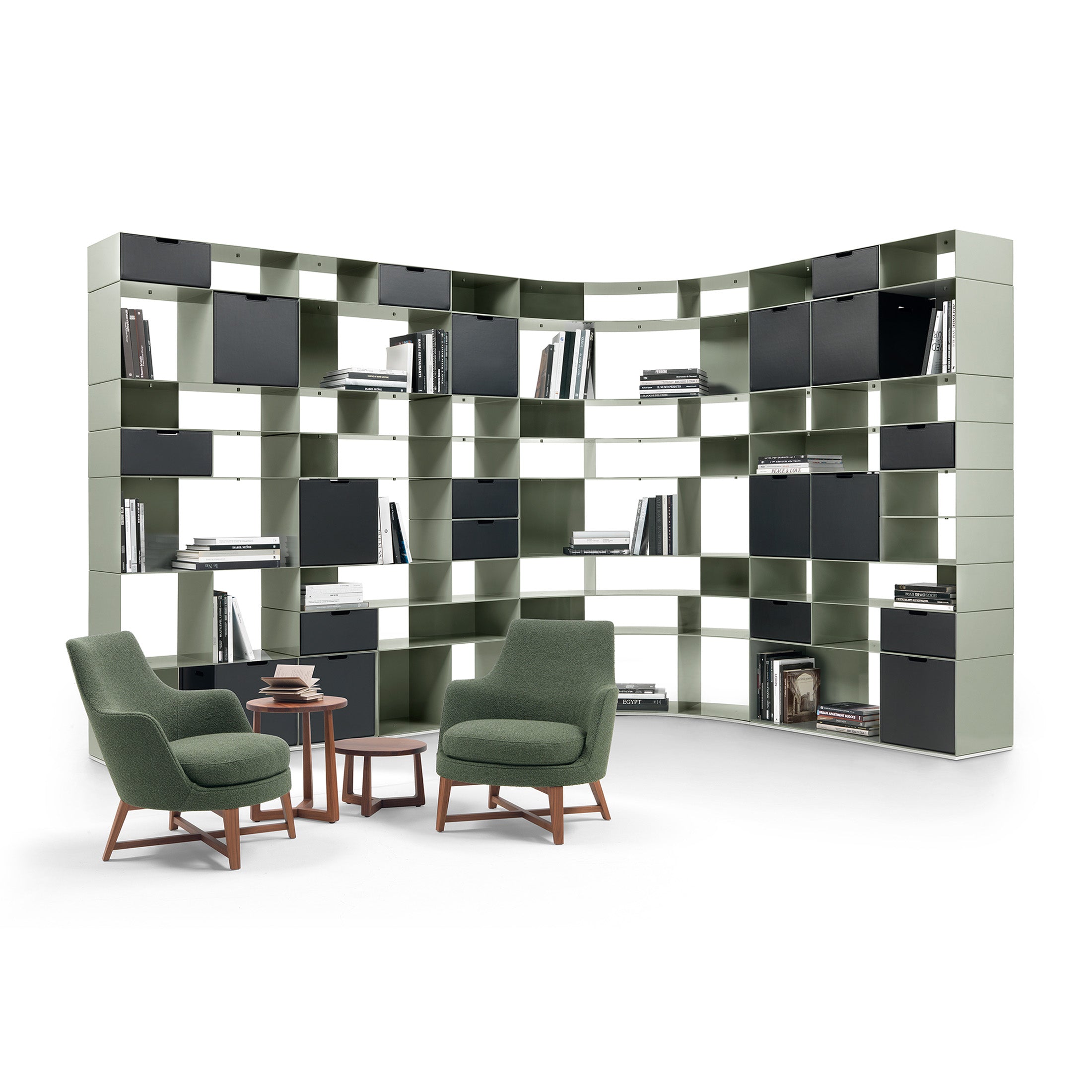 Mobile / Infinity Bookshelf, designed by Antonio Citterio for Flexform