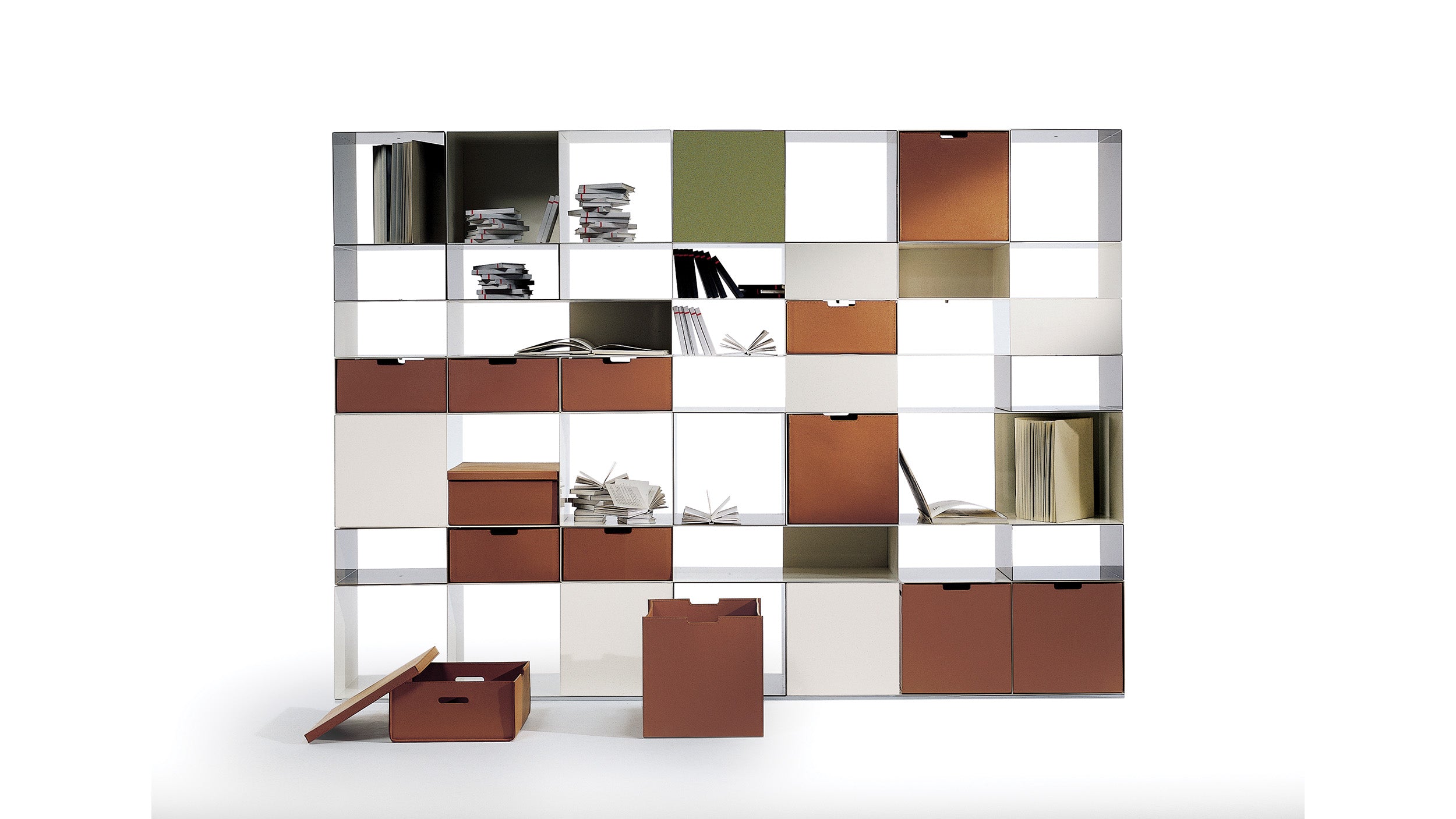 Desktop / Infinity Bookshelf, designed by Antonio Citterio for Flexform