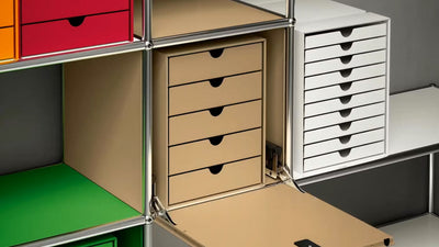 Desktop / Inos 5 Drawer Set (K1), made by USM Haller