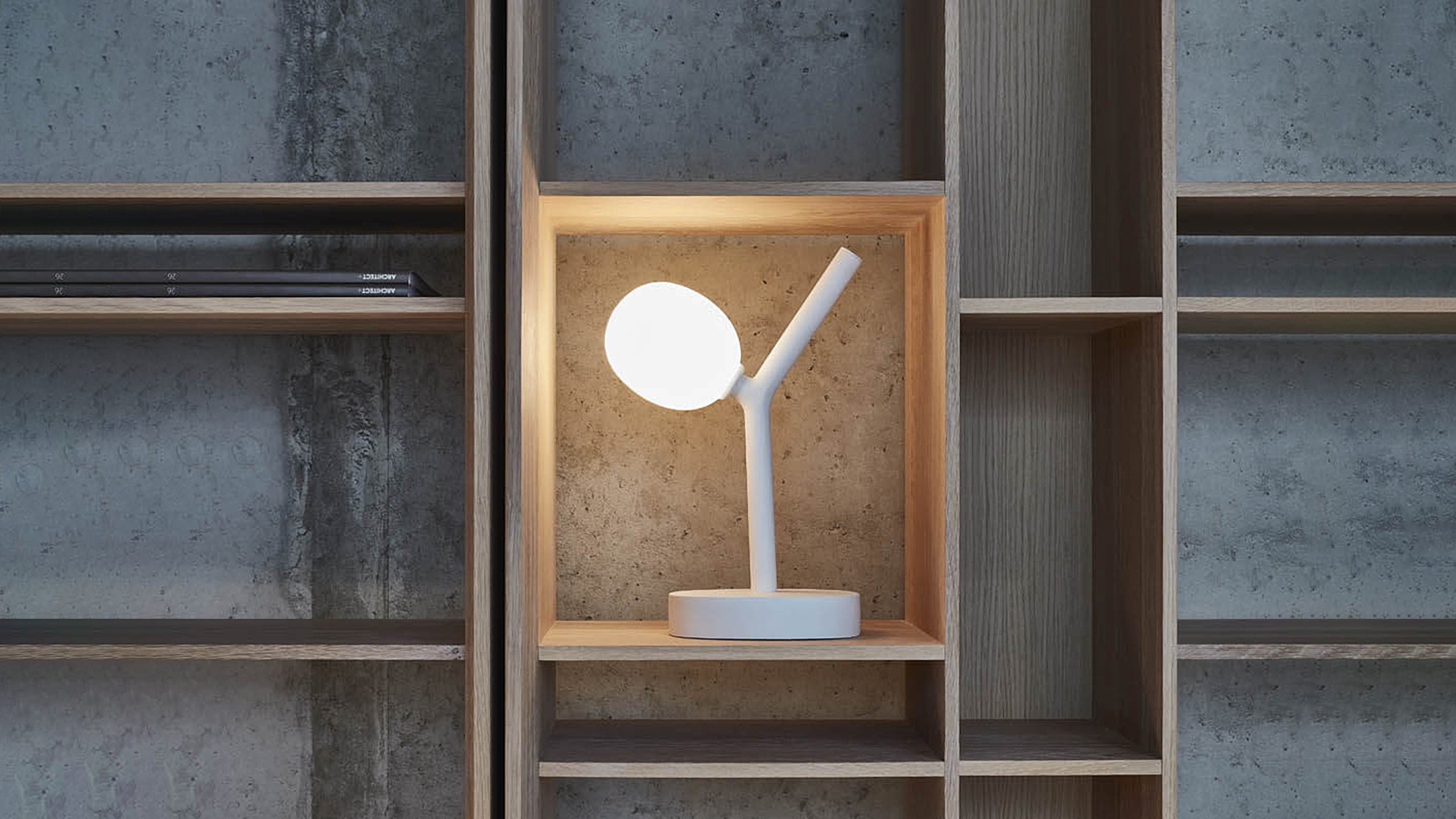 White / Desktop / Ivy Table Battery lamp by Lucie Koldová for Brokis