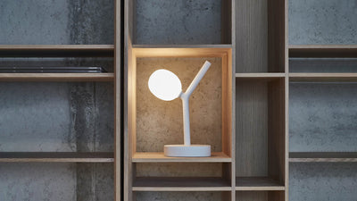 White / Desktop / Ivy Table Battery lamp by Lucie Koldová for Brokis
