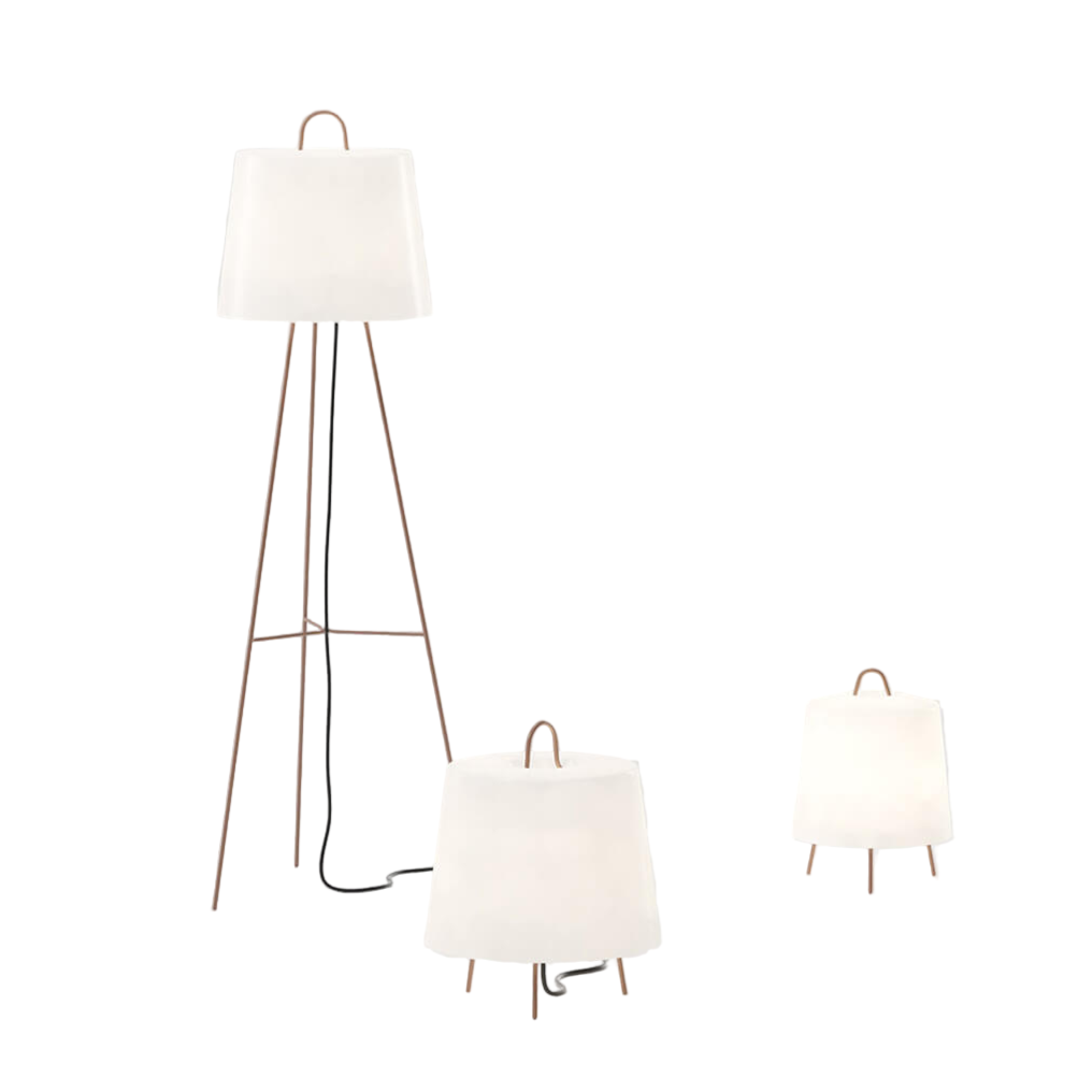 Mobile / WhiteMenu / Mia Table and Floor Light, designed by Michel Charlot