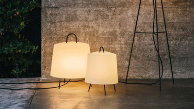 Desktop / WhiteMenu / Mia Table and Floor Light, designed by Michel Charlot