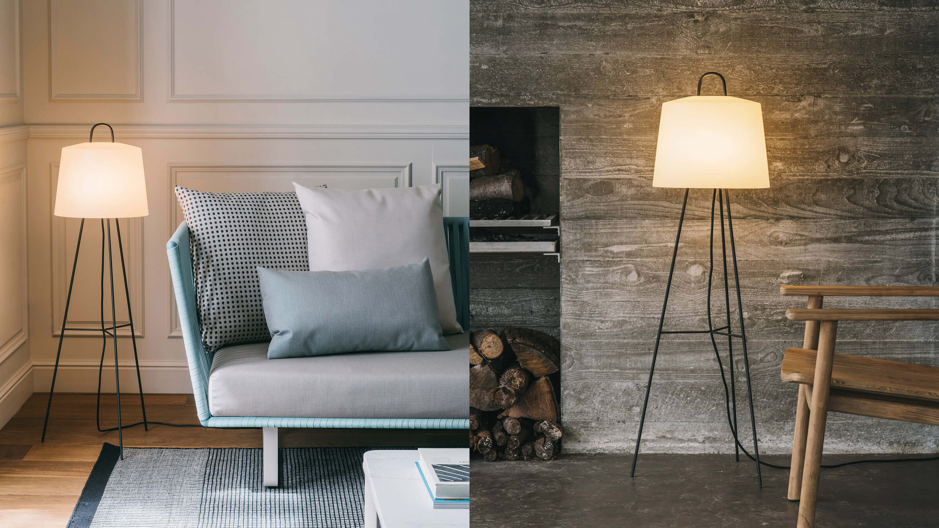 Desktop / WhiteMenu / Mia Table and Floor Light, designed by Michel Charlot