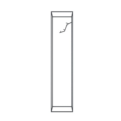 Cappellini Koeda by Nendo. A tall, narrow rectangular frame with dark borders displays an upward trending graph line inside.