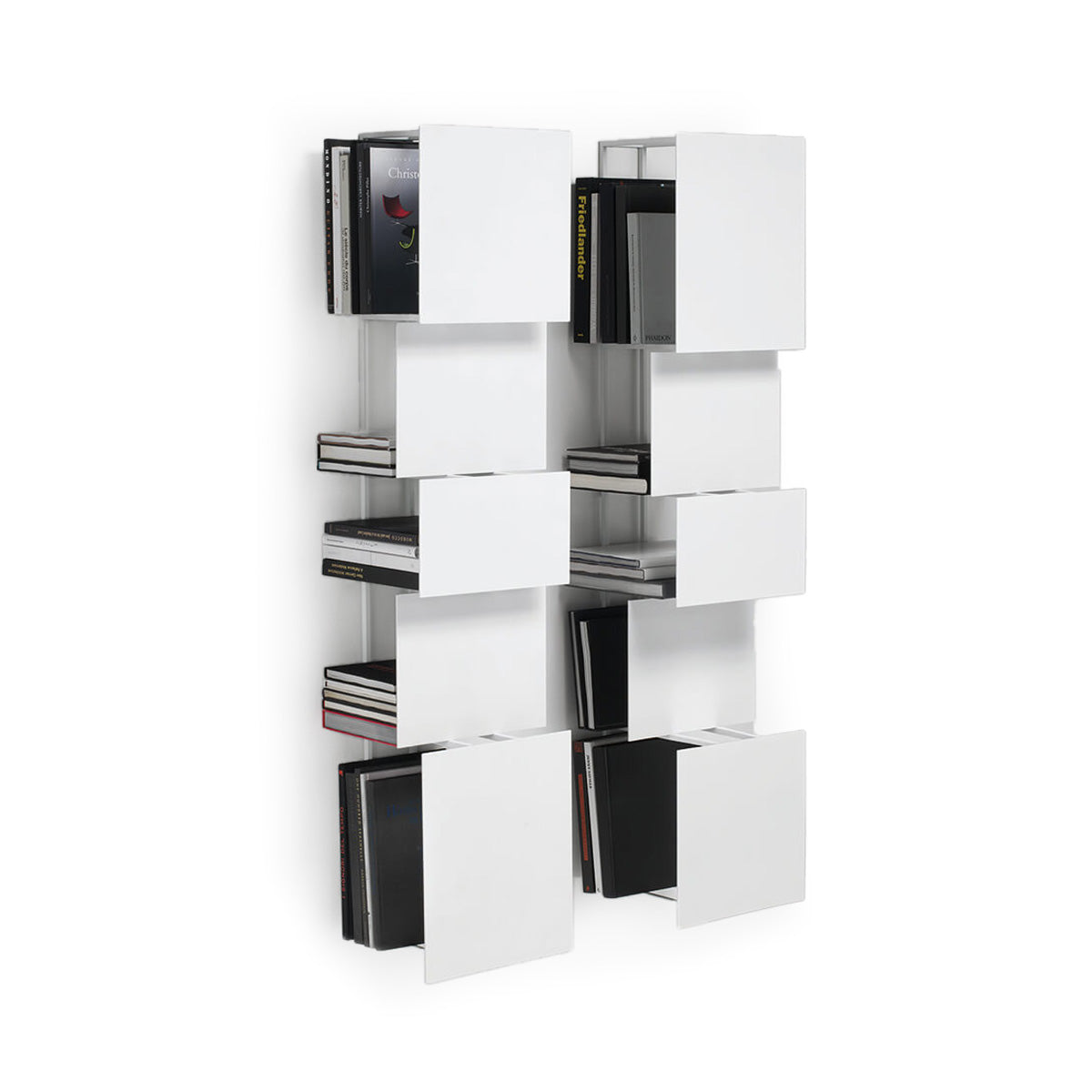 Shape A / White / Mobile / BlackMenu / Bukva Bookcase made by Living Divani