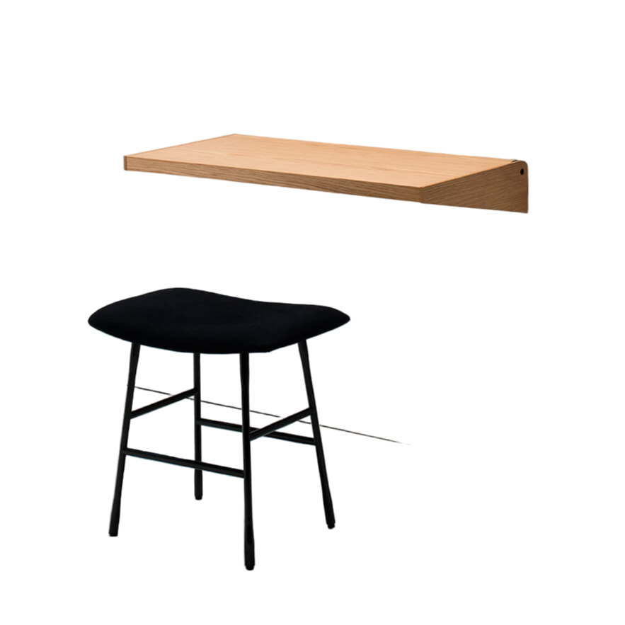 Natural Oak / Mobile / BlackMenu / FJU Desk, designed by Kaschkasch Cologne