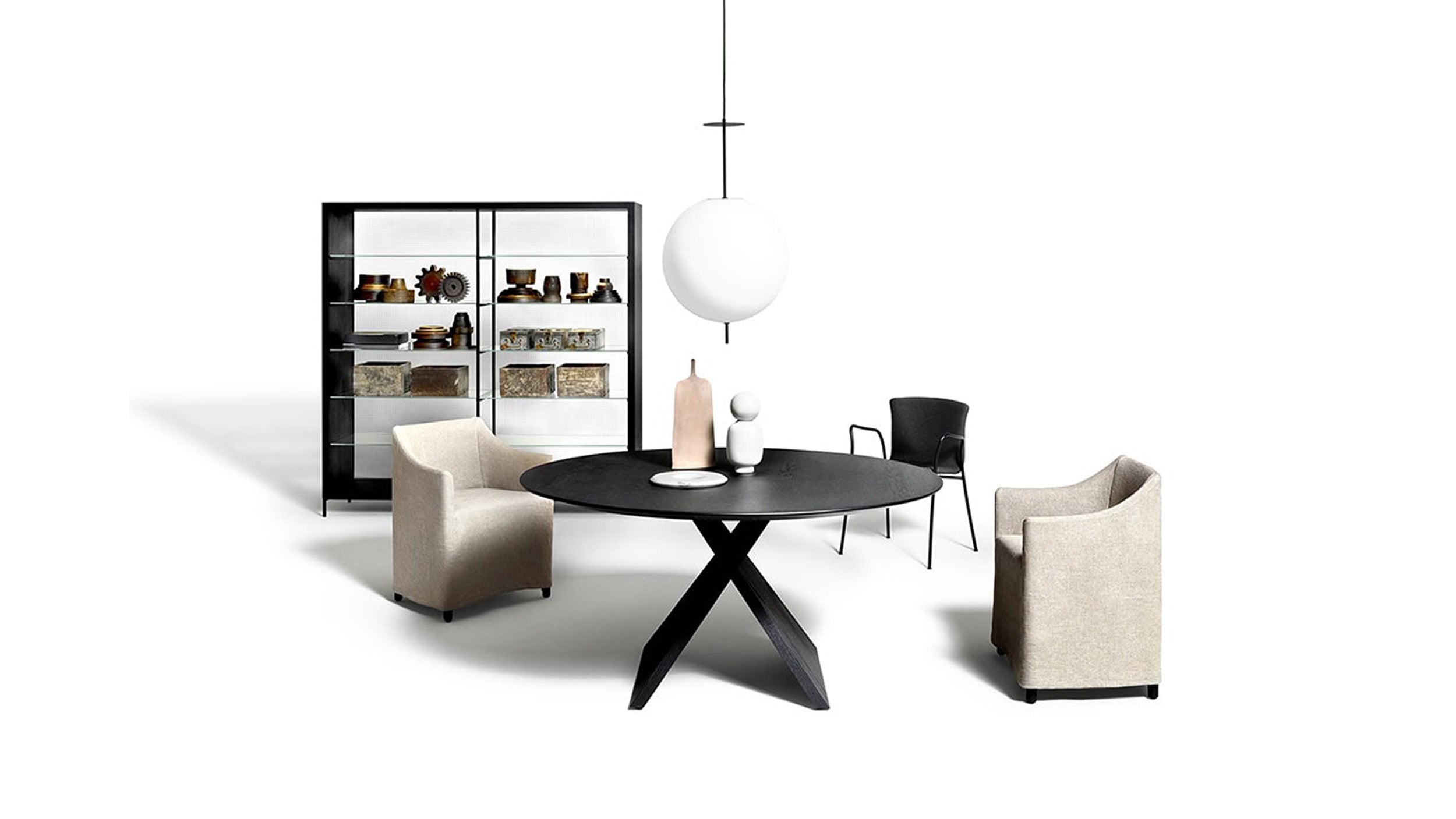 Desktop / Lady Pollack Dining Chair, Designed by Vico Magistretti for De Padova