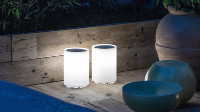 Desktop / WhiteMenu / Lenta Outdoor Floor Lamp, Designed by Bestetti Associati and Davide Groppi