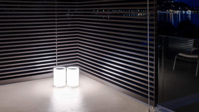 Desktop / WhiteMenu / Lenta Outdoor Floor Lamp, Designed by Bestetti Associati and Davide Groppi