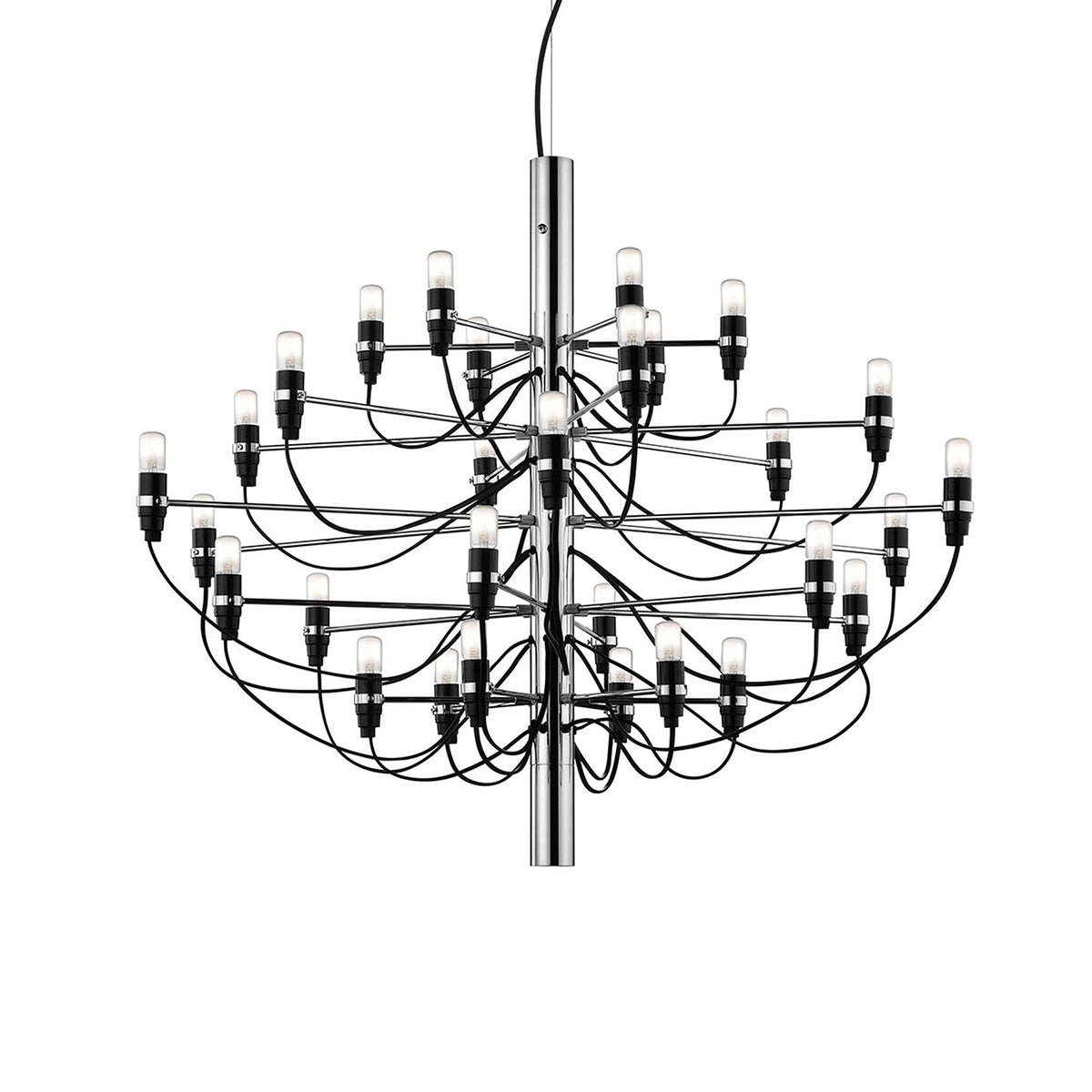 Chrome / Mobile / 2097-30 UL Chandelier, designed by Gino Sarfatti made by Flos