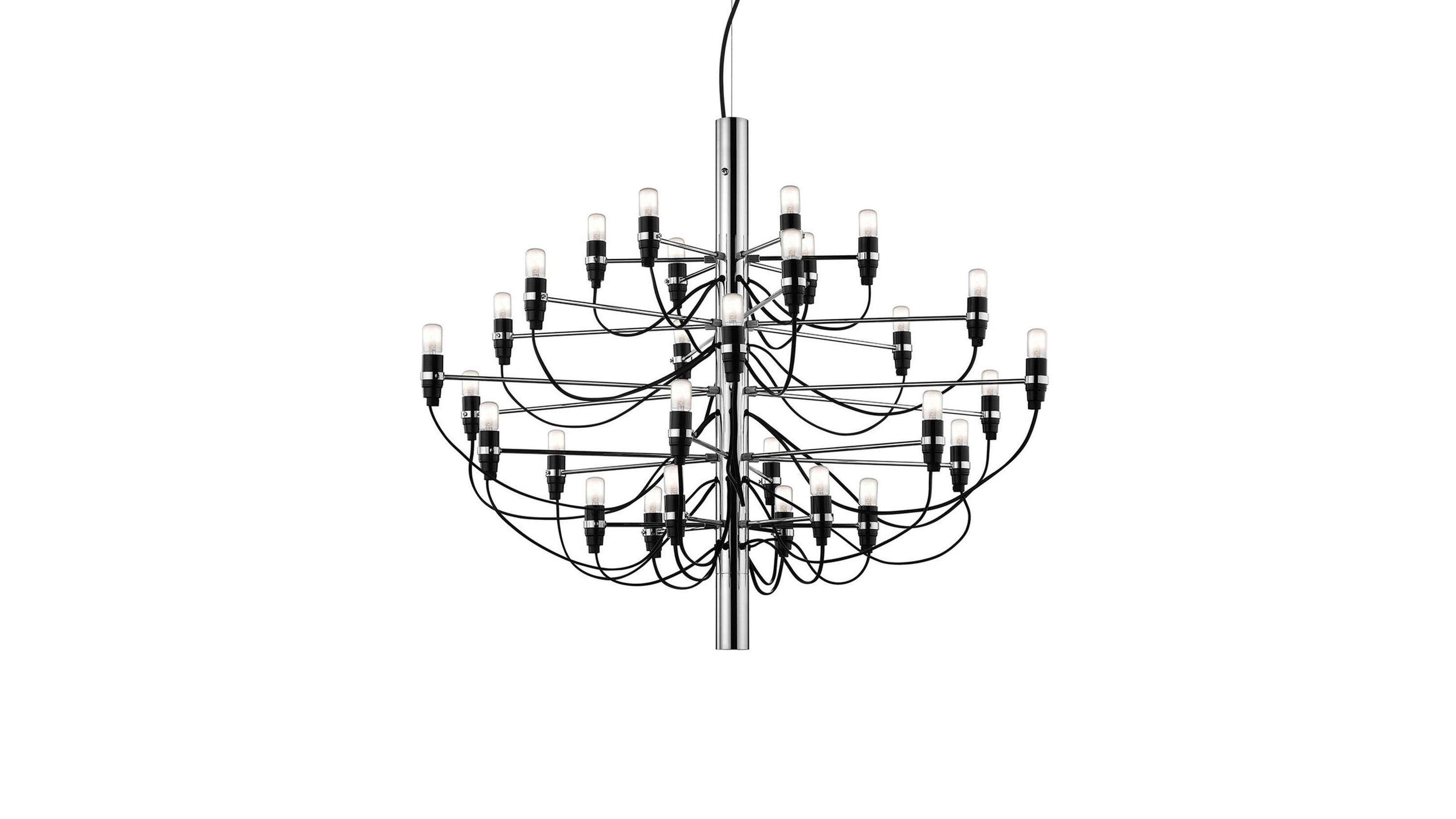Chrome / Desktop / 2097-30 UL Chandelier, designed by Gino Sarfatti made by Flos