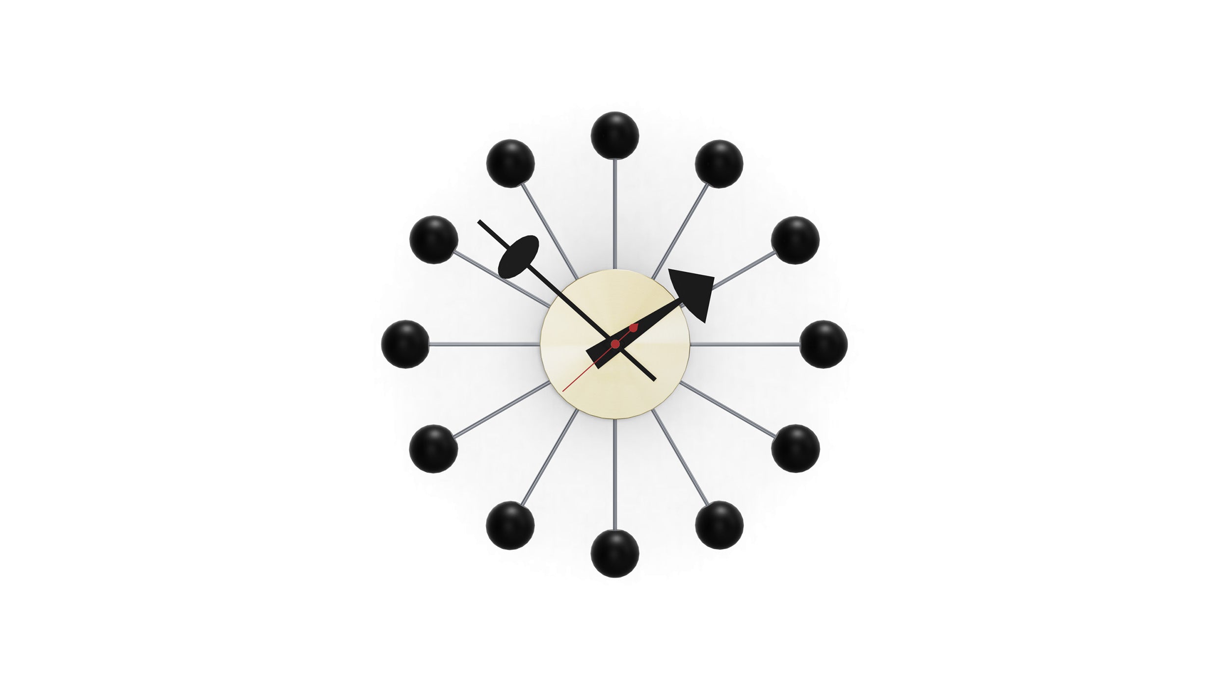 Black Brass / Desktop / Ball Clock, designed by George Nelson for Vitra