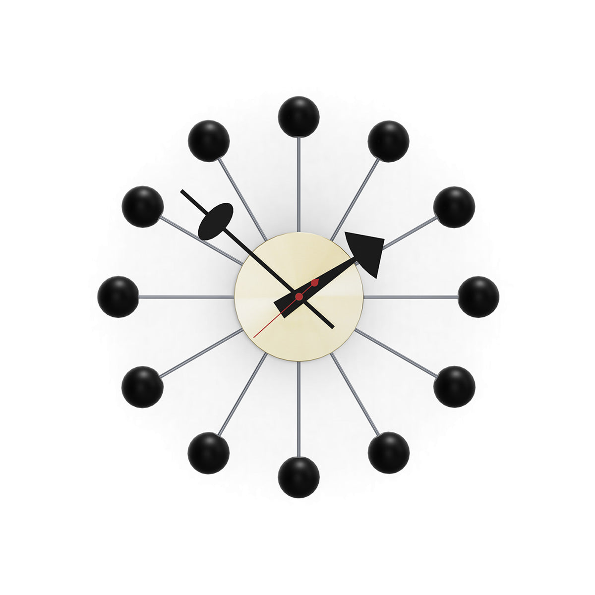 Black Brass / Mobile / Ball Clock, designed by George Nelson for Vitra