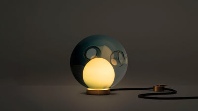 Blue 2 / Desktop / 28t Table Lamp, designed by Omer Arbel for Bocci