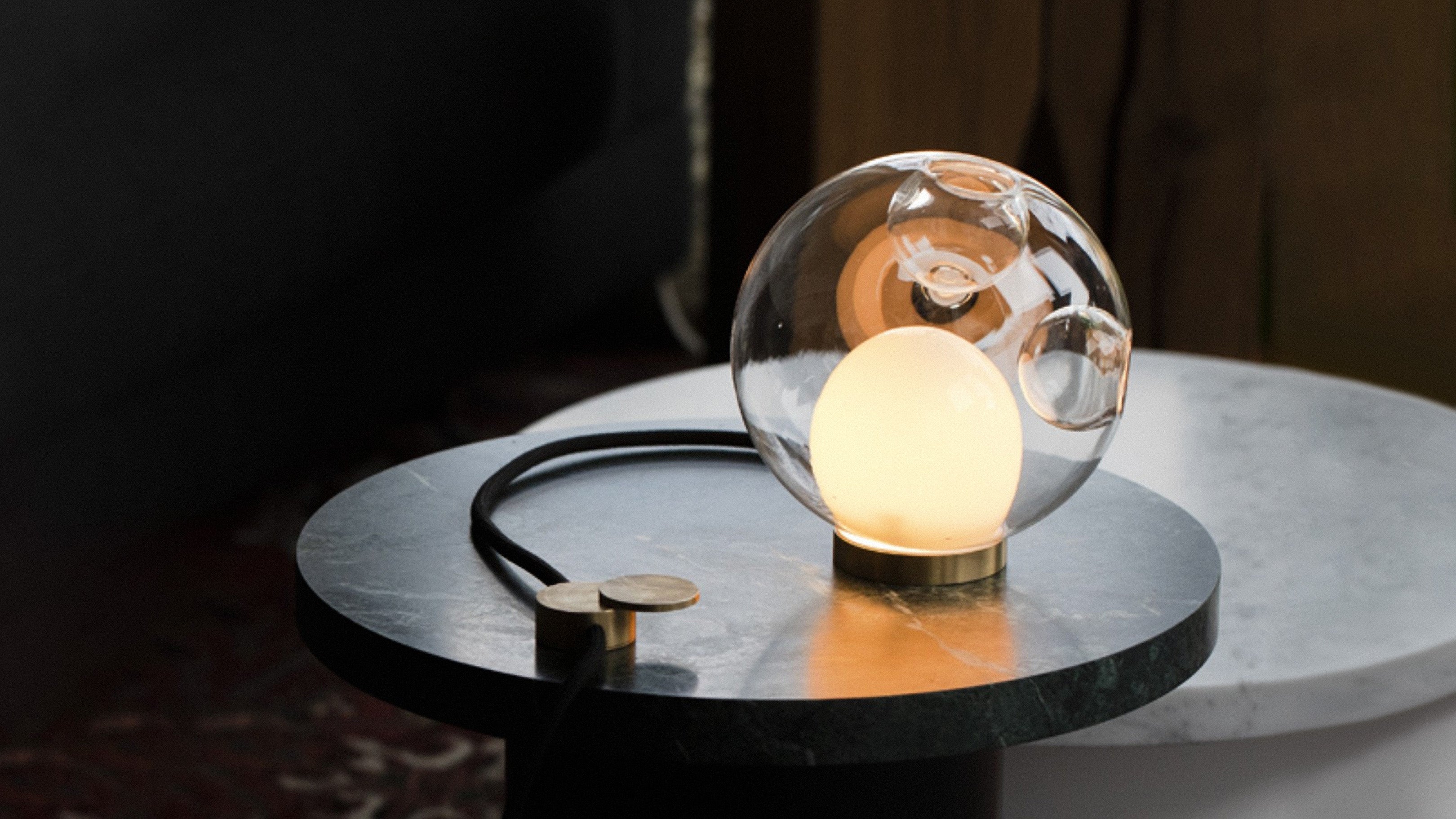 Grey 2 / Desktop / 28t Table Lamp, designed by Omer Arbel for Bocci