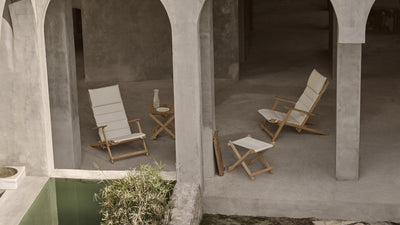Desktop / BM5568 Deck Chair with Cushion, designed by Borge Mogensen for Carl Hansen and Son