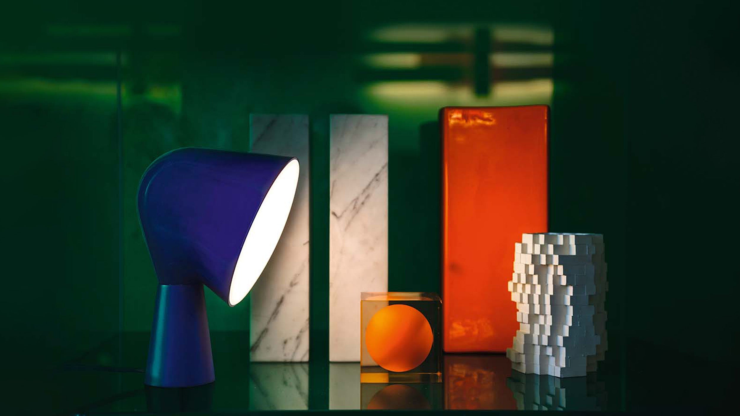 Blue / Desktop / Binic Table Lamp, designed by Ionna Vautrin for Foscarini