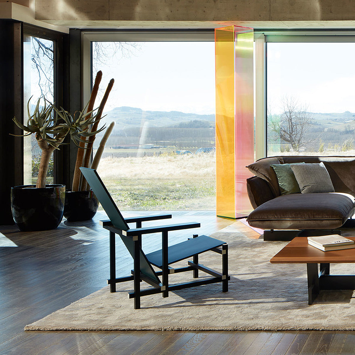 Mobile / Black Red And Blue Chair - Zellmaker Edition, designed by Gerrit T. Rietveld and made by Cassina