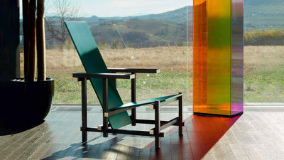 Cassina Armchair Black Red And Blue Chair - Zellmaker Edition