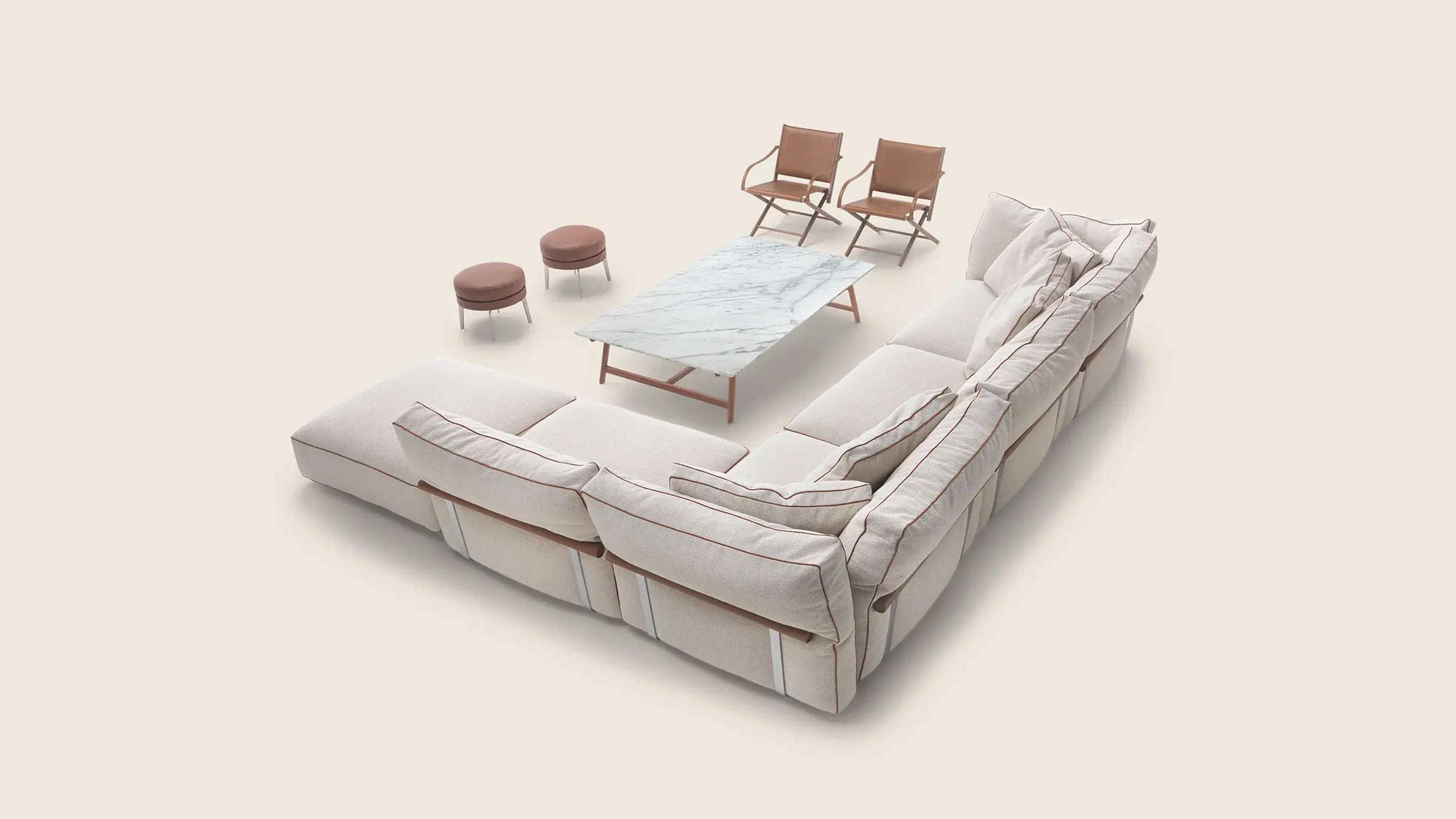 Desktop / Camelot Sofa, designed by Antonio Citterio for Flexform