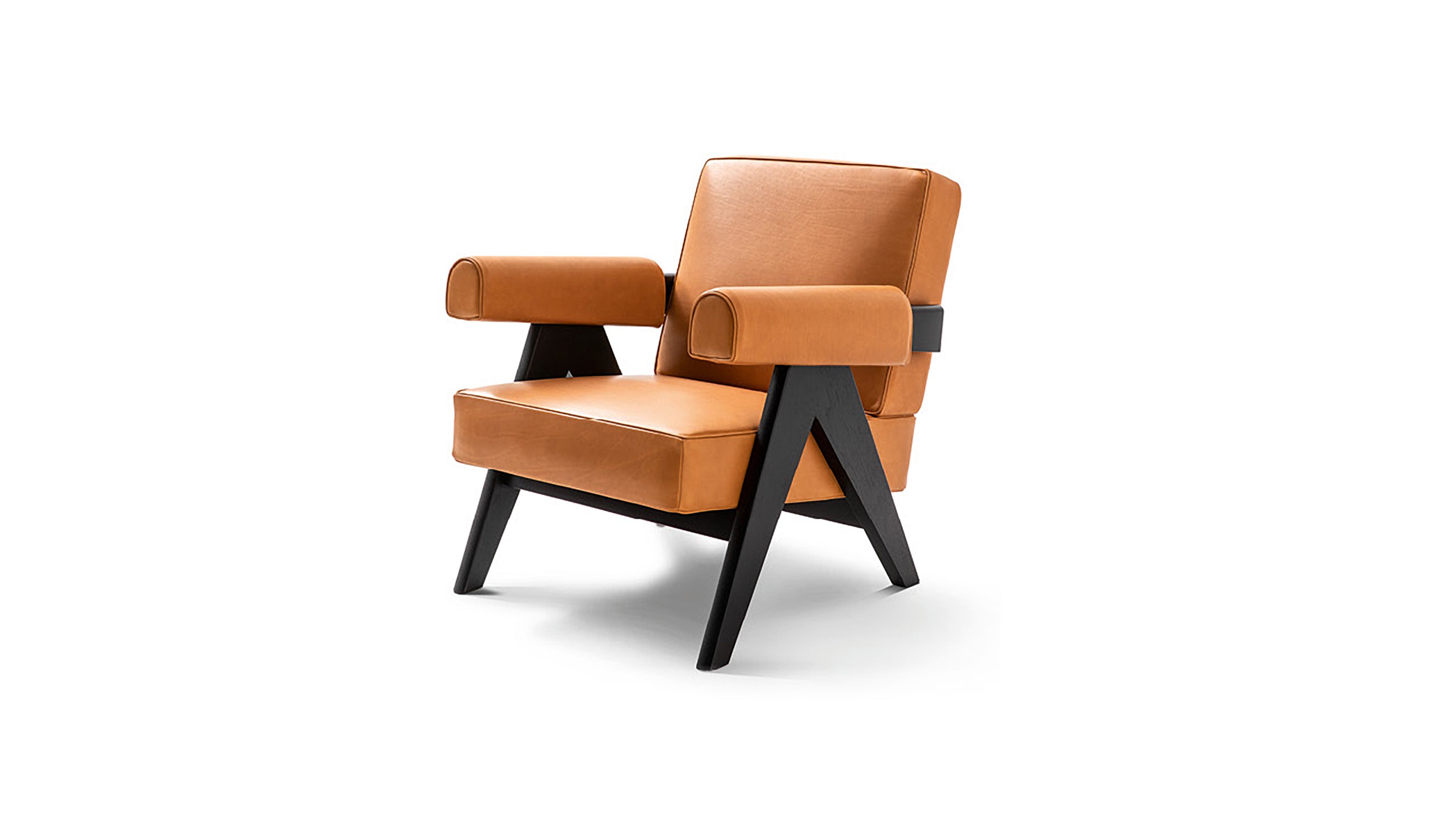 Desktop / Capitol Complex Armchair, designed by Pierre Jeanneret and made by Cassina