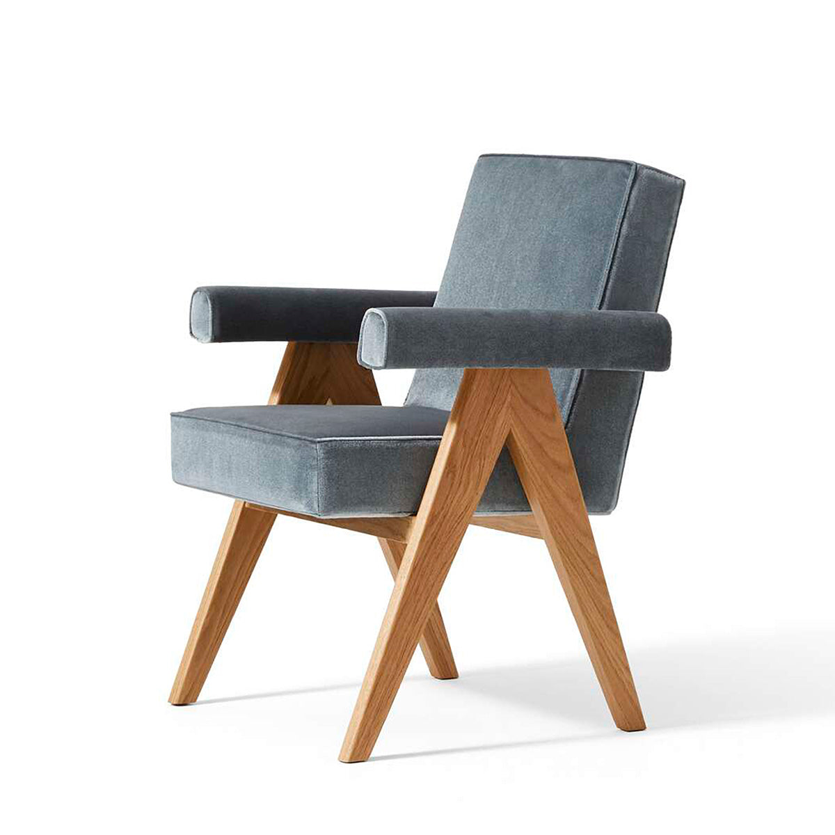Mobile / Committee Chair with Armrests, designed by Pierre Jeanneret made by Cassina