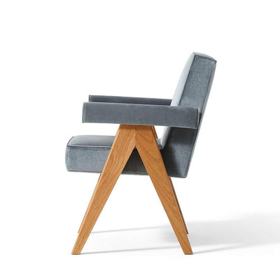 Mobile / Committee Chair with Armrests, designed by Pierre Jeanneret made by Cassina