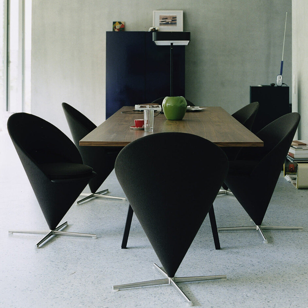 Black / Mobile / Cone Chair, designed by Verner Panton made by Vitra