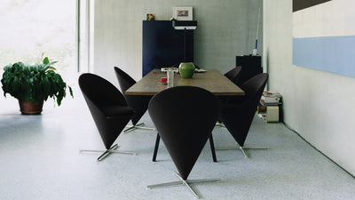 Black / Desktop / Cone Chair, designed by Verner Panton made by Vitra