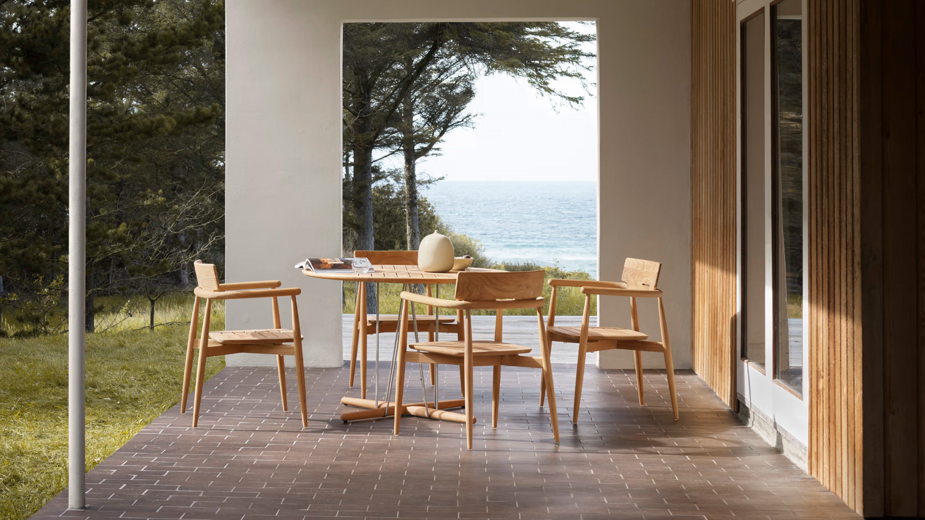 Desktop / E008 Embrace Outdoor Dining Chair, designed by EOOS for Carl Hansen & Son