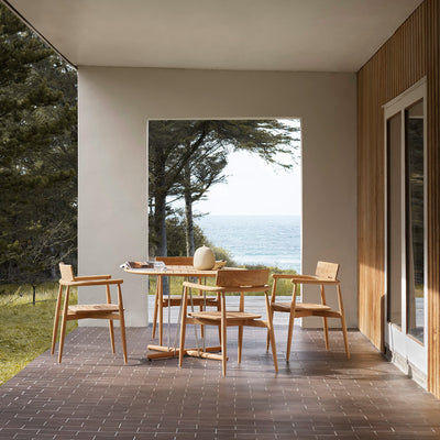 Carl Hansen & Søn Armchair E008 Embrace Outdoor Dining Chair with Cushion