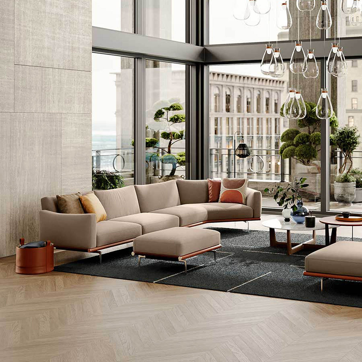 Mobile / Happy Jack Sofa, designed by Ludovica Serafini and Roberto Palomba made by Poltrona Frau 
