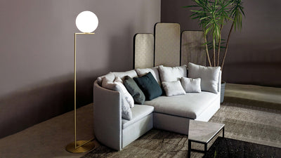 Brass / Desktop / IC Lights F1, designed by Michael Anastassiades made by Flos
