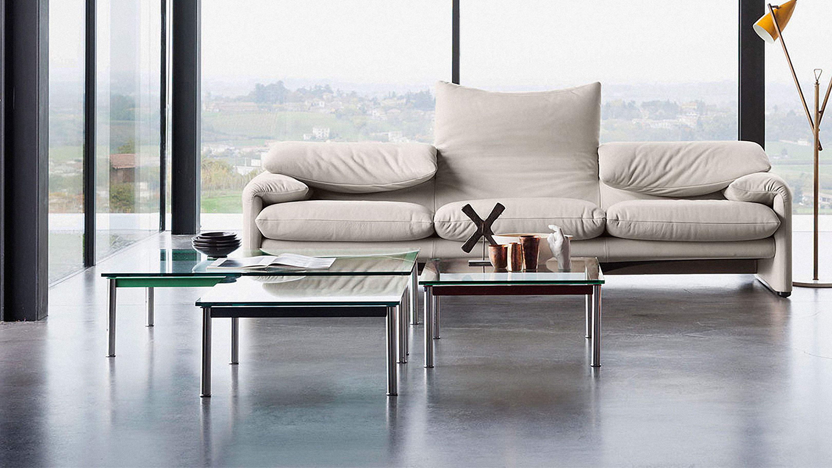 Desktop / LC10-p Square Low Table, designed by Le Corbusier, Pierre Jeanneret, and Charlotte Perriand and made by Cassina