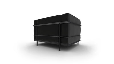 Desktop / LC3 Armchair, designed by Le Corbusier, Pierre Jeanneret, and Charlotte Perriand and made by Cassina