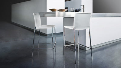 White / Desktop / Lio Counter Stool, designed by Roberto Barbieri for Zanotta