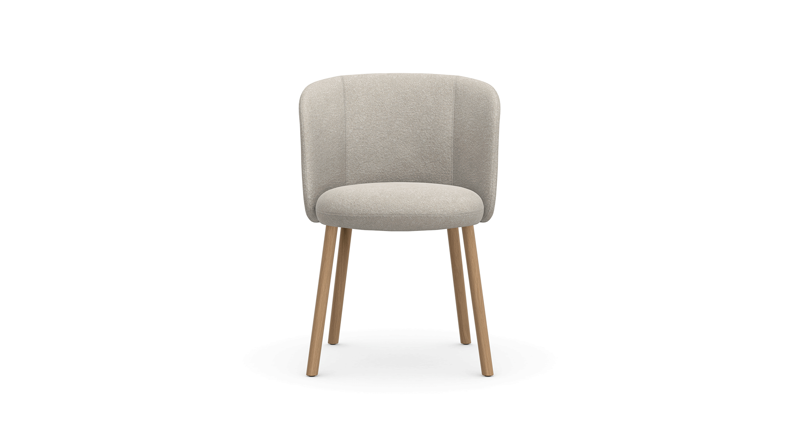 Nubia Ivory Pearl - Natural Oak / Desktop / Mikado Side Chair, designed by Edward Barber &amp; Jay Osgerby made by Vitra