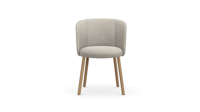 Nubia Ivory Pearl - Natural Oak / Desktop / Mikado Side Chair, designed by Edward Barber &amp; Jay Osgerby made by Vitra